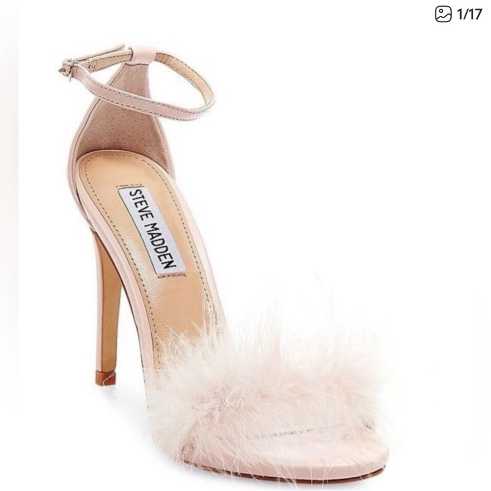 Steve Madden Blush Feathered Heels